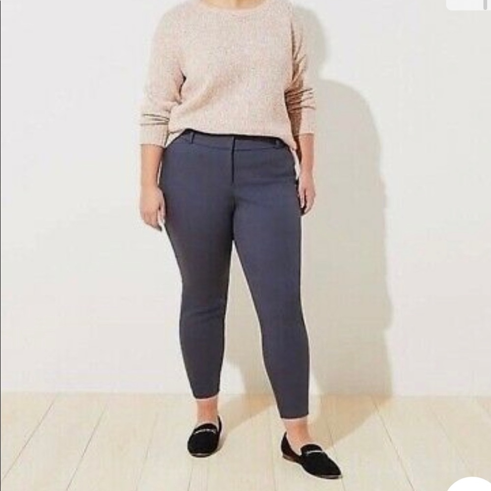 LOFT Plus Skinny Ankle Pants in Coastal Grey